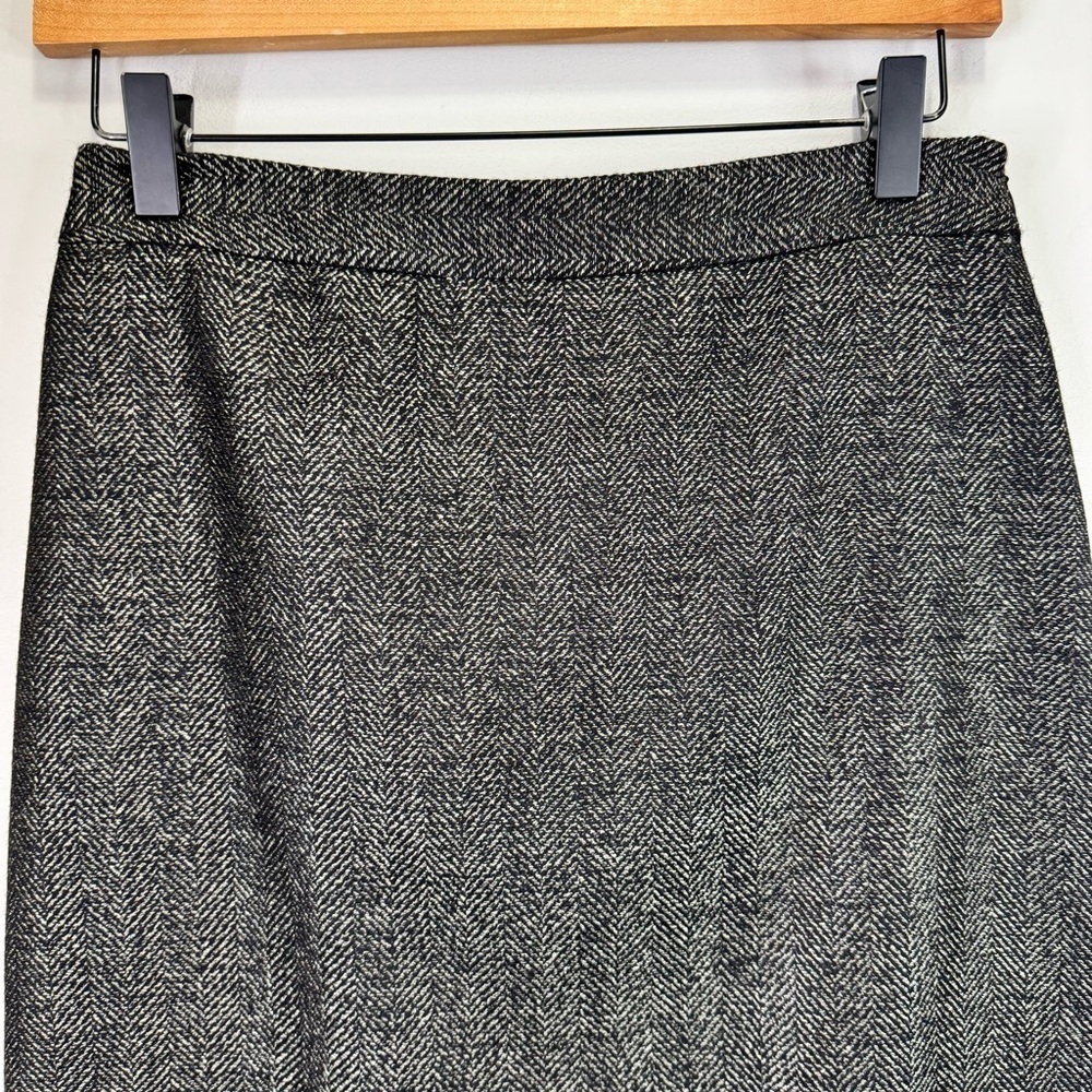 Valentino Roma Grey Wool Pleated Pencil Skirt Size 42/6 - Picture 5 of 16